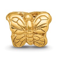 Sterling Silver Gold-plated Reflections Butterfly Bead view 3
