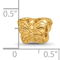 Sterling Silver Gold-plated Reflections Butterfly Bead view 4