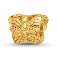 Sterling Silver Gold-plated Reflections Butterfly Bead view 1