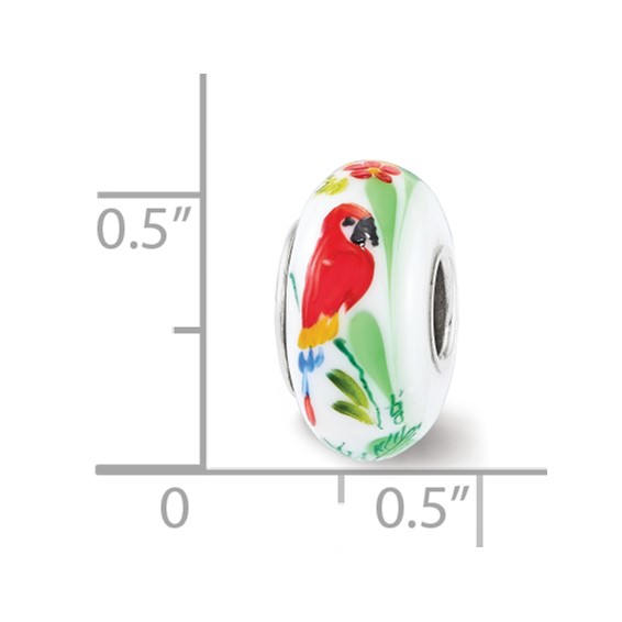 Sterling Silver Reflections Picasso Fenton Glass Bead