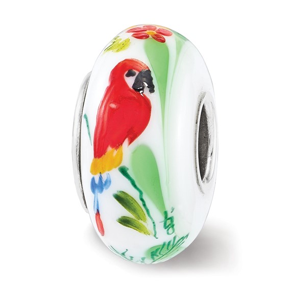 Sterling Silver Reflections Picasso Fenton Glass Bead