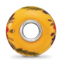 Sterling Silver Reflections Luau Fenton Glass Bead view 2