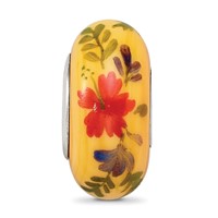 Sterling Silver Reflections Luau Fenton Glass Bead view 5