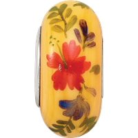 Sterling Silver Reflections Luau Fenton Glass Bead view 3