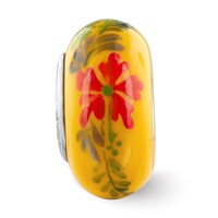 Sterling Silver Reflections Luau Fenton Glass Bead view 4