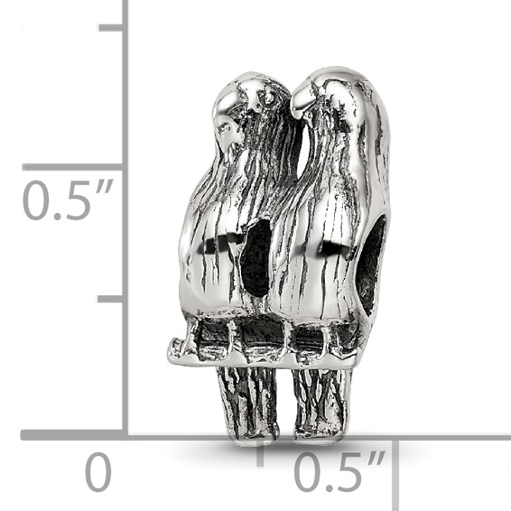 Sterling Silver Reflections Love Birds Bead