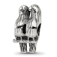 Sterling Silver Reflections Love Birds Bead view 1