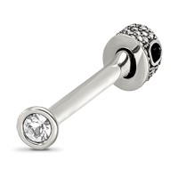 Sterling Silver Reflections Clear Crystal Top Pendant view 5