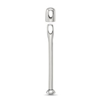 Sterling Silver Reflections Polished Top Crystal Pendant view 2
