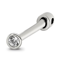 Sterling Silver Reflections Polished Top Crystal Pendant view 5