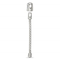 Sterling Silver Reflections Blue Crystal Heart Top Chain Pendant view 2