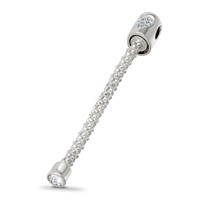 Sterling Silver Reflections Blue Crystal Heart Top Chain Pendant view 5