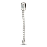 Sterling Silver Reflections Blue Crystal Heart Top Chain Pendant view 1