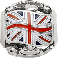 Sterling Silver Reflections Enameled England Theme Bead view 4