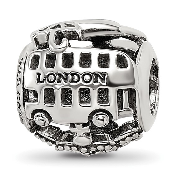 Sterling Silver Reflections Enameled England Theme Bead