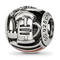 Sterling Silver Reflections Enameled Germany Theme Bead view 5