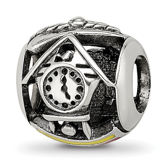 Sterling Silver Reflections Enameled Germany Theme Bead