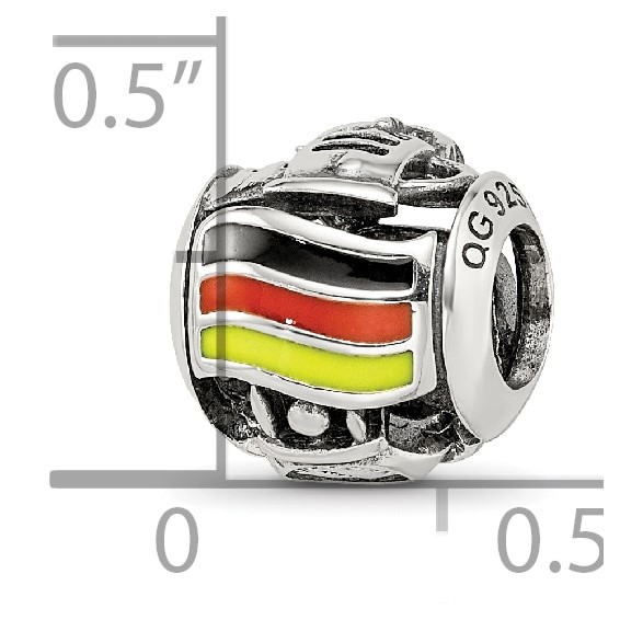 Sterling Silver Reflections Enameled Germany Theme Bead