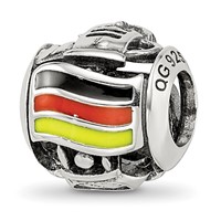 Sterling Silver Reflections Enameled Germany Theme Bead view 1