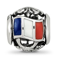 Sterling Silver Reflections Enameled French Theme Bead view 3