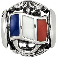 Sterling Silver Reflections Enameled French Theme Bead view 4