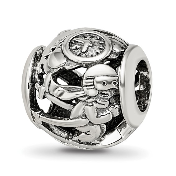 Sterling Silver Reflections Enameled Switzerland Theme Bead