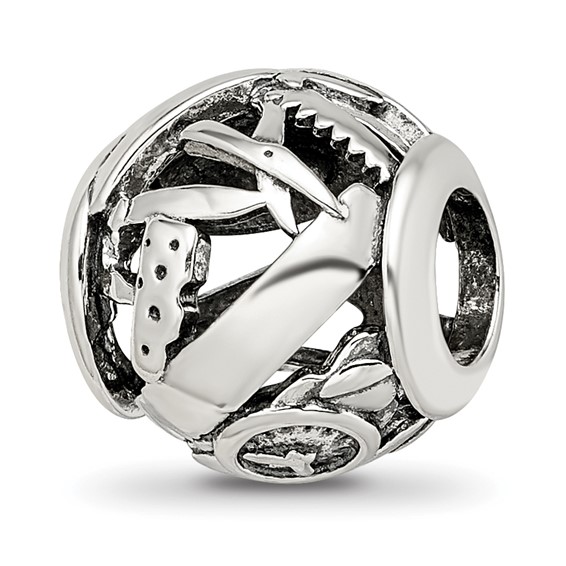 Sterling Silver Reflections Enameled Switzerland Theme Bead