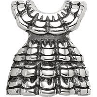 Sterling Silver Reflections Ruffled Dress Bead view 3