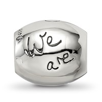 Sterling Silver Reflections Antiqued We Are Family Flower Bead view 3