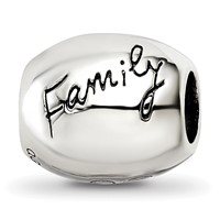 Sterling Silver Reflections Antiqued We Are Family Flower Bead view 4