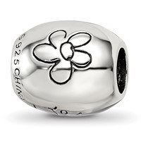 Sterling Silver Reflections Antiqued We Are Family Flower Bead view 5