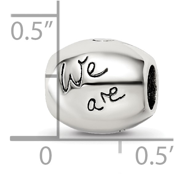 Sterling Silver Reflections Antiqued We Are Family Flower Bead