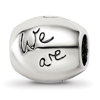 Sterling Silver Reflections Antiqued We Are Family Flower Bead view 1