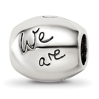 Sterling Silver Reflections Antiqued We Are Family Flower Bead