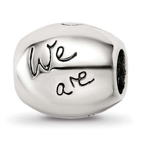 Sterling Silver Reflections Antiqued We Are Family Flower Bead
