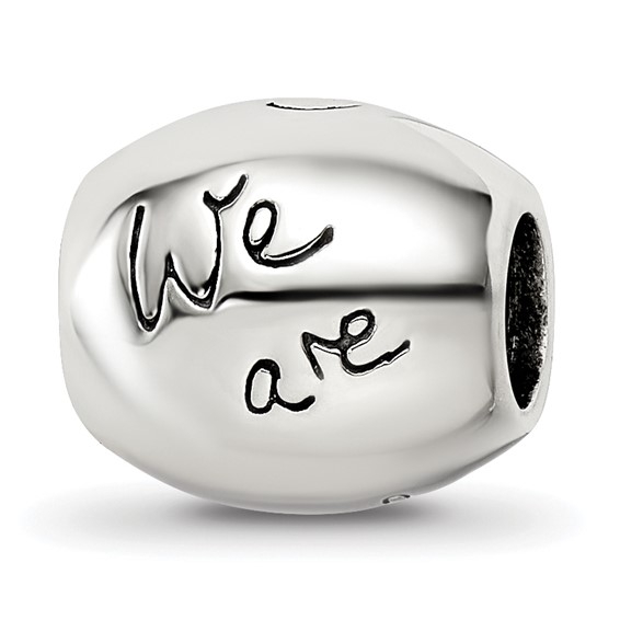 Sterling Silver Reflections Antiqued We Are Family Flower Bead