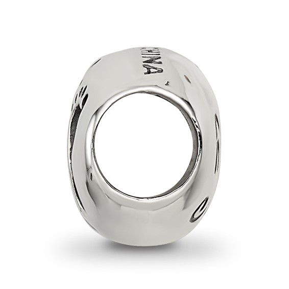 Sterling Silver Reflections Antiqued Baby Feet Butterfly Bead