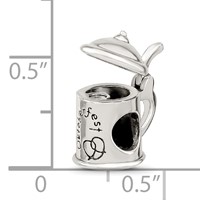 Sterling Silver Reflections Octoberfest Beer Stein Bead view 5