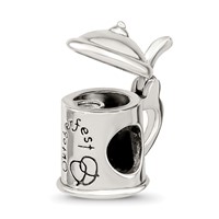 Sterling Silver Reflections Octoberfest Beer Stein Bead view 1