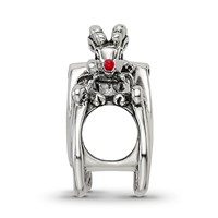 Sterling Silver Reflections Enameled Rudolph in Sleigh Bead view 2
