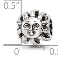 Sterling Silver Reflections Sun with a Face Bead view 4