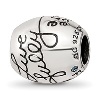 Sterling Silver Reflections Crystals Live Laugh Love Bead view 4