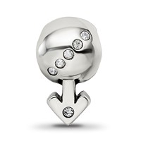 Sterling Silver Reflections Crystals Boy Symbol Bead view 5