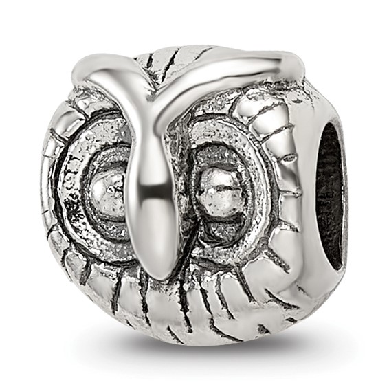 Sterling Silver Reflections Owl Head Bead