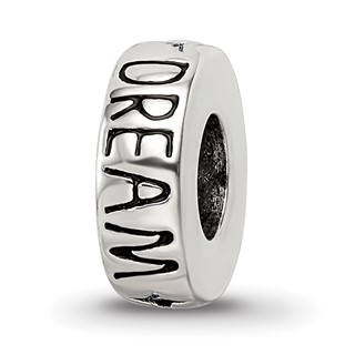 Sterling Silver Reflections Blue Crystal Dream Spacer Bead