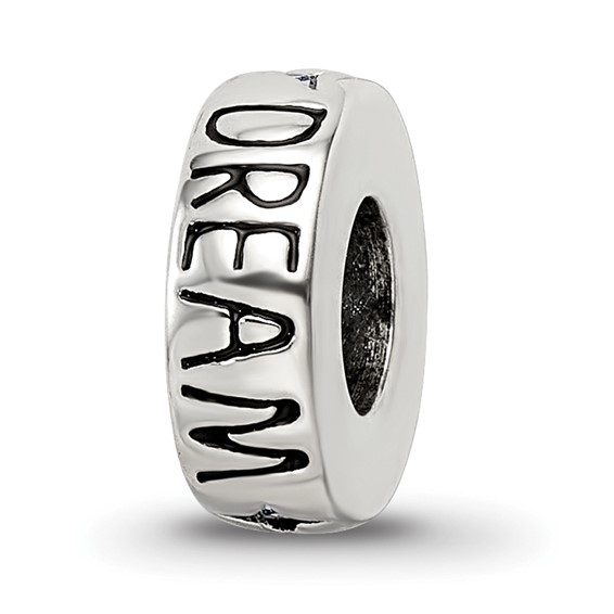 Sterling Silver Reflections Blue Crystal Dream Spacer Bead