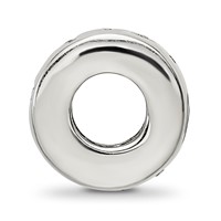 Sterling Silver Reflections Pink Crystal Believe Spacer Bead view 2
