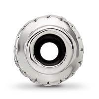 Sterling Silver Reflections Polished Grooved Gripper Bead view 2