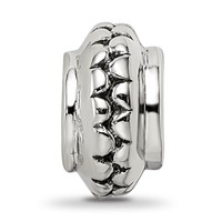 Sterling Silver Reflections Polished Grooved Gripper Bead view 4