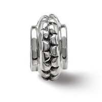 Sterling Silver Reflections Polished Grooved Gripper Bead view 5